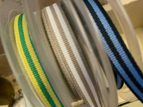 Ripsband 3/8" Streifen Borte 1yd Made in France - Bild 2 von 9