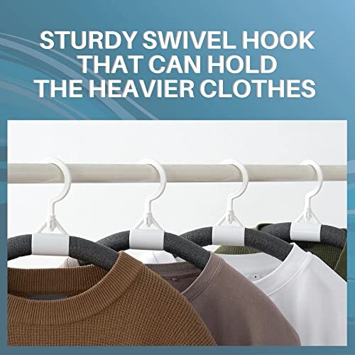No Shoulder Bumps Sweater Coat Hangers Padded No Slip Clothes Hanger 4 Blue - Picture 5 of 7