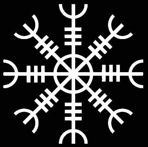 Two (2): Aegishjalmur sticker VINYL DECAL Norse Viking Helm of Awe and Terror - Picture 9 of 11