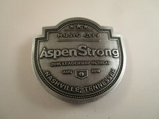 Aspen Strong Music City Nashville TN Souvenir Silver Tone Metal Belt Buckle 2016