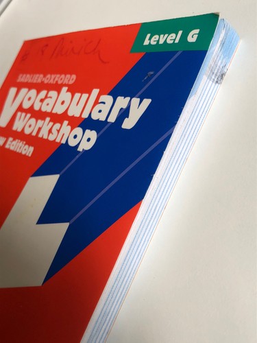 HomeSchool Vocabulary HS Workshop Workbook Level G Student Clean Copy Shostak - Picture 3 of 6