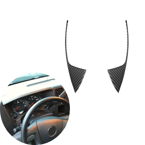 2pcs Carbon Fiber Speedometer Side Cover Trim For Silverado Sierra 07-13 - Picture 1 of 10