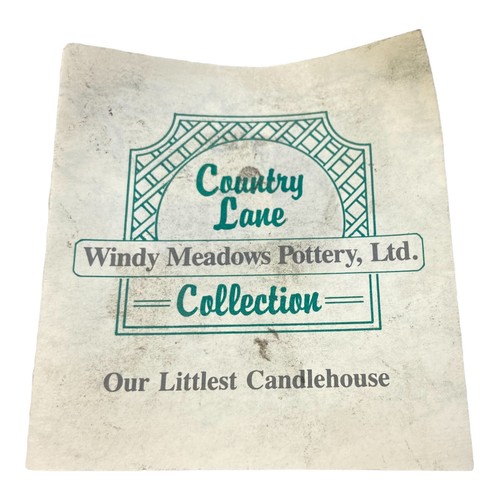 Windy Meadows Pottery Heart And Flower Cottage 2 Piece Candle Holder - Picture 8 of 12