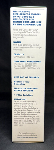 Samsung Refrigerator Water Filter DA29-00020B HAF-CIN Model APF-0300 - Picture 4 of 6