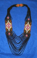 15 Strand Fancy North Star Necklace 26" Magnetic clasp closure Black