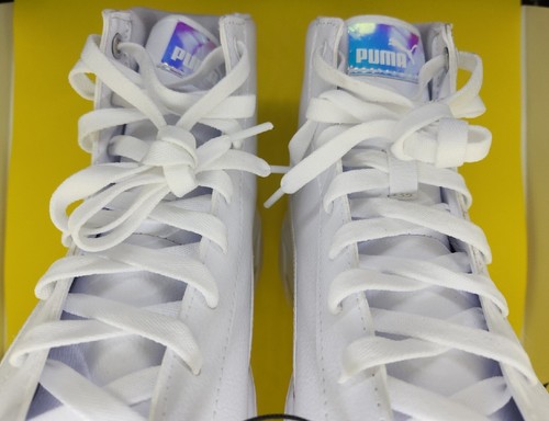 NEW PUMA Kaia Mid Irisistable Platform White Shoes Women's Size 9.5 RARE HTF - Picture 7 of 8