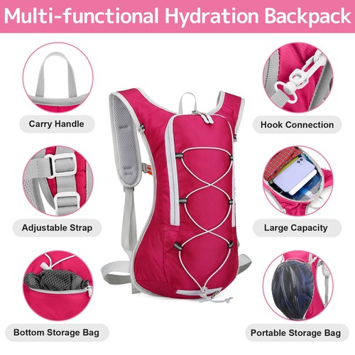 10L Hiking Hydration Backpack with 2L Water Bladder Daypack for Hiking Cycling - Picture 40 of 44