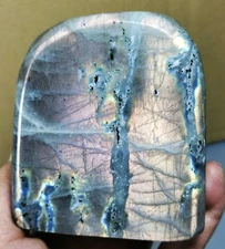 Polished Nice Rainbow Purple Flash Labradorite Spectrolite Freeform Reiki Stone
