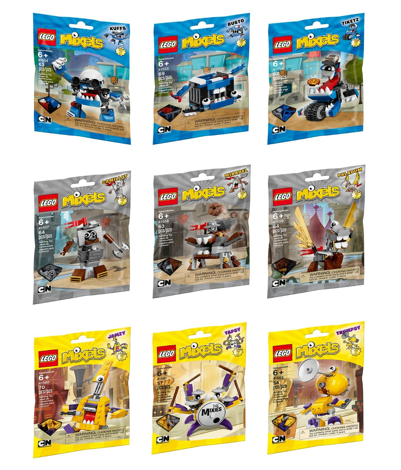 LEGO MIXELS 41554- 41562 Komplette Serie 7 - NEU LEGO MIXELS 41554- 41562 Komplette Serie 7 - NEU