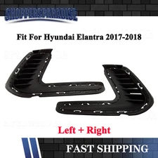 For Hyundai Elantra Sedan 2017 2018 Fog Lamp Cover Hole Insert Right & Left Pair