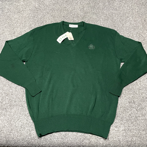 Vintage Izod Pullover Herren groß grün neu alter Stock V-Ausschnitt Pullover Made in USA