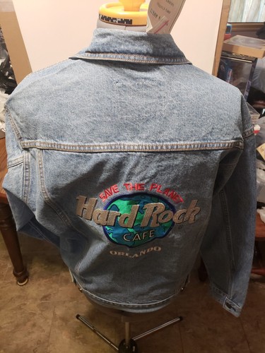 NWT HARD ROCK CAFE M ORLANDO DENIM JACKET RESTAURANT ROCK N ROLL MEMORABILIA NEW - Picture 6 of 11