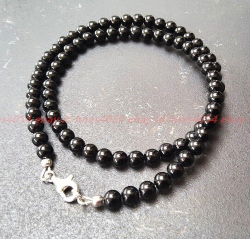 Tourmaline Necklace Therapeutic Gemstone 6mm - Picture 9 of 12