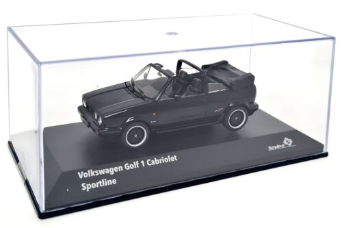 Solido 1/43 Volkswagen Golf MK1 Cabriolet Sportline Black Diecast Model Car - Picture 4 of 9