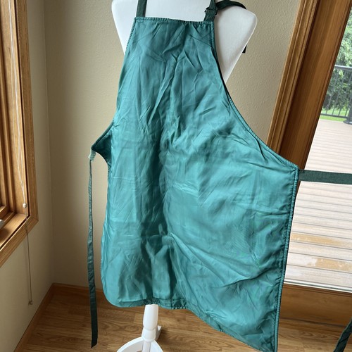 Echtes Leder Leather Suede Apron Green Genuine Titletown Tailgate BBQ *READ - Picture 9 of 19