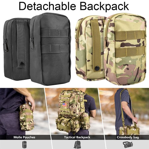 60 L Outdoor Military Molle Tactical Backpack Rucksack Camping Bag Travel Hiking - Picture 8 of 19