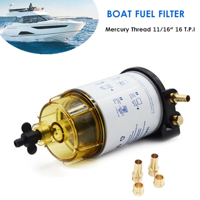 US 1PCS Boat Fuel Filter Marine Outboard Fuel Water Separator Mercury