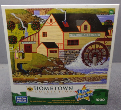 MEGA PUZZLES 1000 PIECE JIGSAW PUZZLE-HOMETOWN COLLECTION HERONIM OLD CIDER MILL