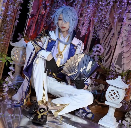 Wonshin Kamisato Ayato Cosplay Set sell + Wig - Picture 3 of 5