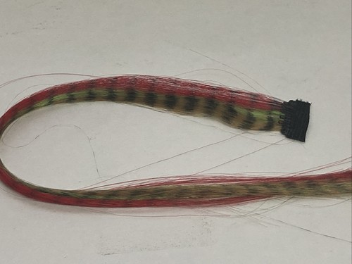1 PIC HIGH LIGHT CLIP IN FAUX SYNTHETIC FEATHERS 16" HAIR EXTENSION MIXED COLOR. - Picture 5 of 12