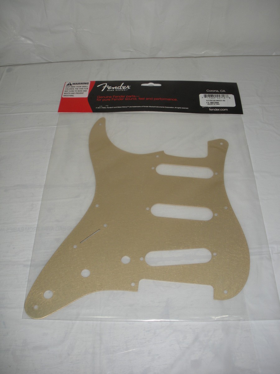 Genuine Fender Strat GOLD ANODIZED PICKGUARD 8-HOLE Vintage