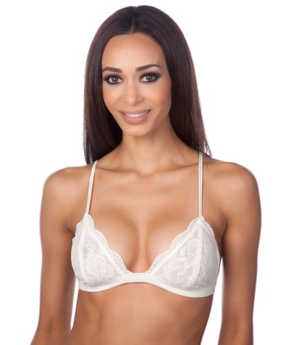 Honeydew Intimates Delicate Floral Lace Triangle Wirefree Crop Top Bralette Bra - Picture 8 of 24