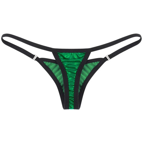 Bikini mutandine mutandine intimo donna metallizzato vita bassa micro perizoma schiena a T - Foto 14 di 94