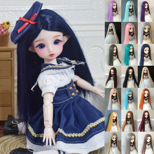 BJD Haar Perücke Lange Ohne Bangs Für 1/3 1/6 1/8 BJD Puppen Ball Joint Puppe - Bild 17 von 47