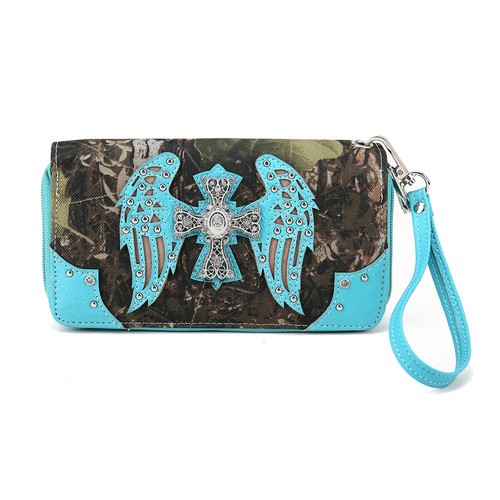 Camouflage Cross Western Handtasche verdeckte Tragetasche Damen Schultertasche Geldbörse - Bild 49 von 51