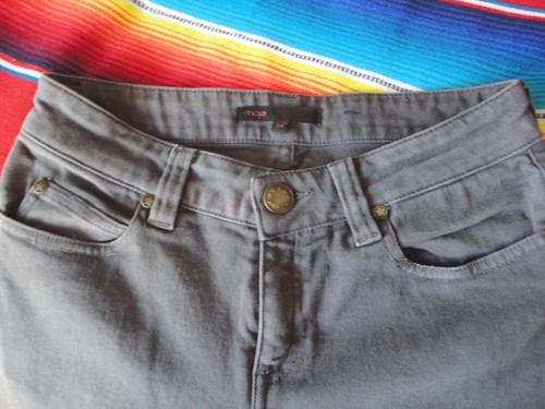 *MAJE "H09 DEVIE"* Jeans DENIM Dark Gray Sz 34 Slim Back Zippered Pockets 0 2 - Picture 2 of 4