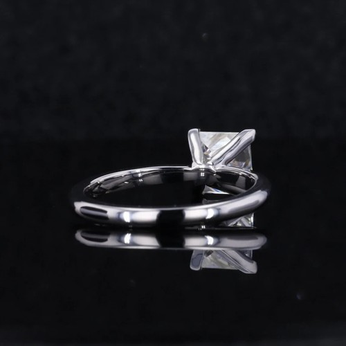 Princess Cut 1,00 ct VS/SI Lab Grown Diamant Damen Ehering 14 K Weißgold - Bild 2 von 6