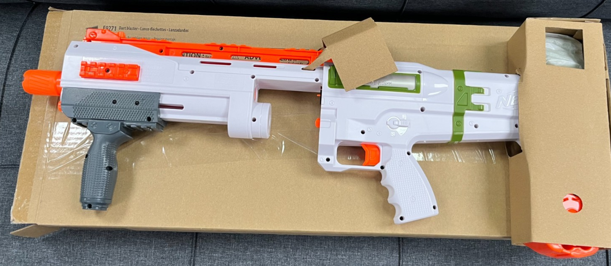 NERF Halo Bulldog SG Dart Blaster Pump-action Rotating 10-dart