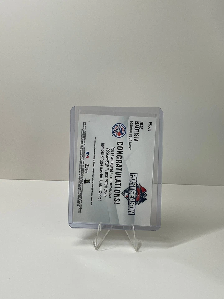 Jose Bautista 2018 Blue Jays Topps Update #PSL-JB Postseason Medallion Relic - Image 2 of 3