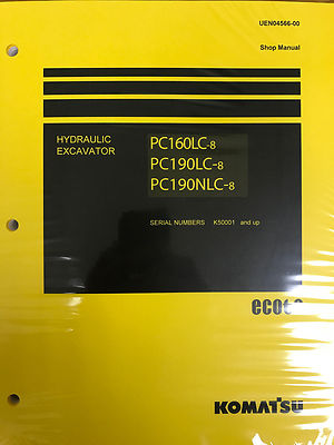 Komatsu PC160LC-8 PC190LC-8 PC190NLC-8 Service Repair Printed Manual