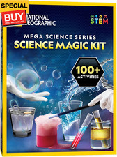 NATIONAL GEOGRAPHIC Science Magic Kit Science Kit for Kids with 100 Unique Ex
