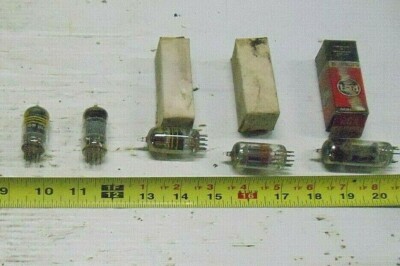 Old Vintage Radio TV Vacuum Electron Tubes 12AX7 12AT7 12AU7 12BH7  Sylvania RCA