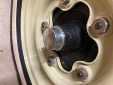 FX-FJ HOLDEN FRONT AXLE SPINDLE BEARING DUST CAP  PAIR. MACHINED AND ZINC PLATED