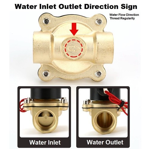 1/4"Electric Solenoid Valve 12V24V Pneumatic Valve Normally Closed N/C Water Air - Picture 8 of 28