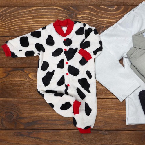 Cow Baby Jumpsuit Sleep Infant Outfits Boy Sleepsuits Men and Women - Picture 4 of 12