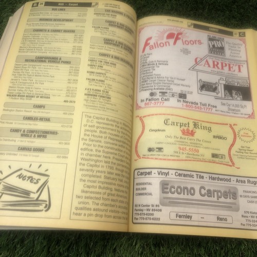 Directorio telefónico vintage Nevada West 2000 directorios de bolsillo, agrega, limpio - Imagen 9 de 17