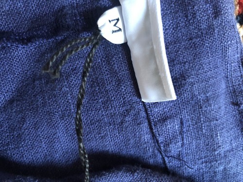 Bryn Walker NWOT Heavy Linen Boho Jacket Blue Medium Lagenlook Top Bin-Q - Picture 6 of 7