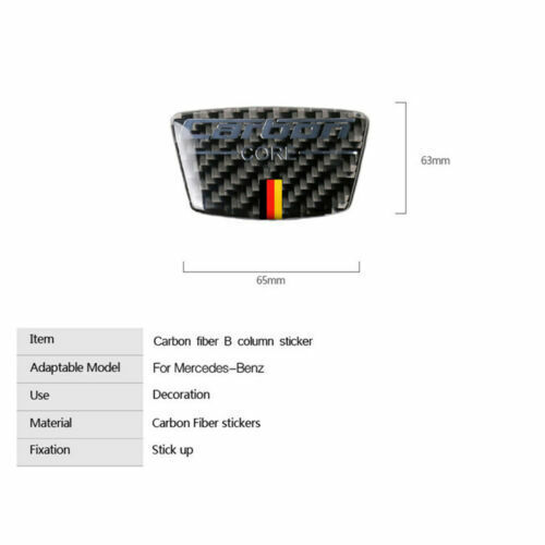 Carbon Fibre Core Emblem B Säulentür Autoaufkleber Abdeckung für Mercedes Benz - Picture 3 of 10