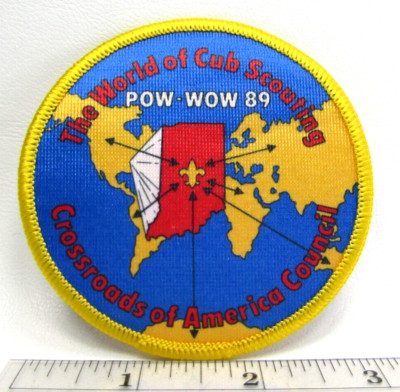 Vintage 1989 Crossroads of America Council Cub Pow Wow Patch Indianapolis IN BSA