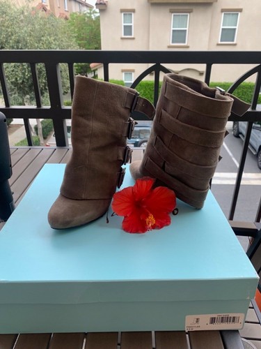 Guess by Marciano PMDAYLEE Gray Suede ankle boot heels size 5,5M - Picture 7 of 9
