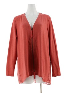 Goldstein Xs Lori Corallo Cardigan Retro Zip Blush Lounge Logo Nuovo Pizzo In q7CwUAAx