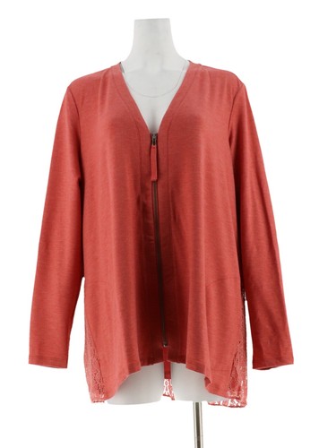 Goldstein Xs Lori Corallo Cardigan Retro Zip Blush Lounge Logo Nuovo Pizzo In q7CwUAAx