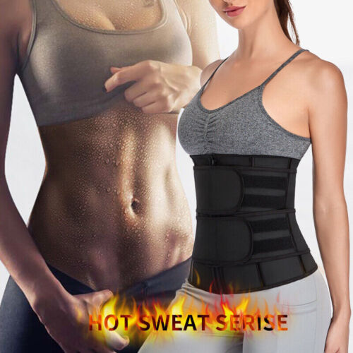 Sauna Sweat Waist Trainer Women Corset Belt Weight Loss Body Shaper Shapewear US - Picture 6 of 49
