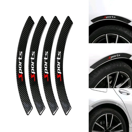 4pcs Sporty Carbon Fiber Fender Trim Sticker Car Wheel Eyebrow Protector Strips - Bild 3 von 11