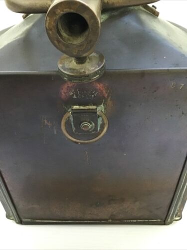 Pre loved antique copper ships lantern dated 1912 maybe used ww1 great display - Picture 5 of 23
