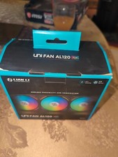 Lian-Li UNI FAN AL120 Revolutionized Daisy-Chain 120mm ARGB Fan-Black-3-Pack*New